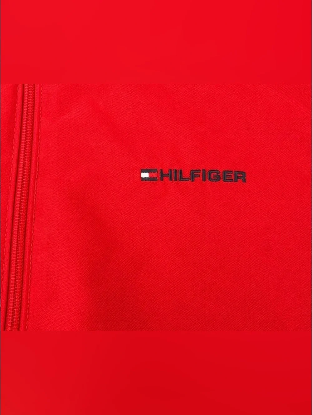 Tommy Hilfiger Vibrant Red Hooded Windbreaker